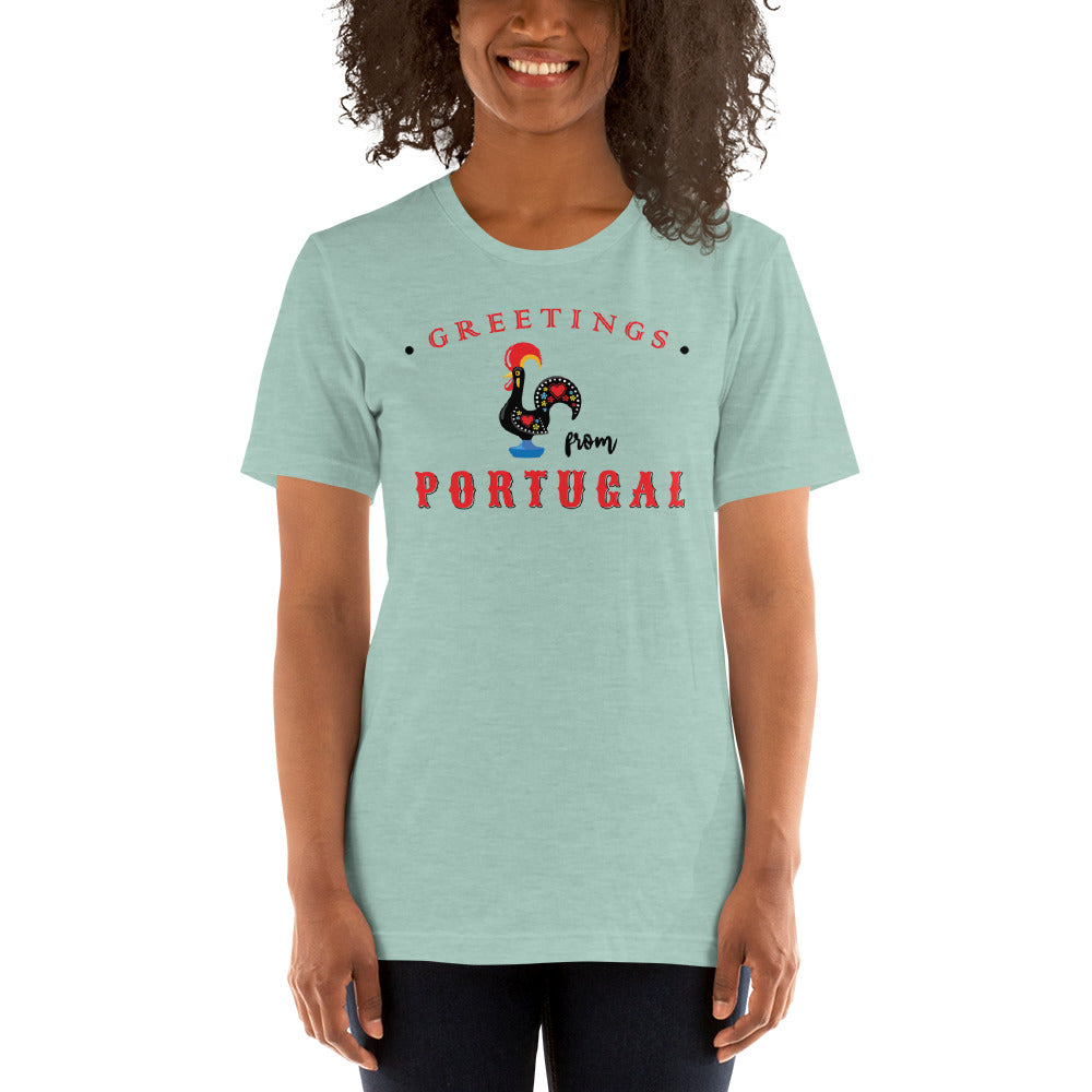 Greetings From Portugal Short Sleeve Unisex T-Shirt