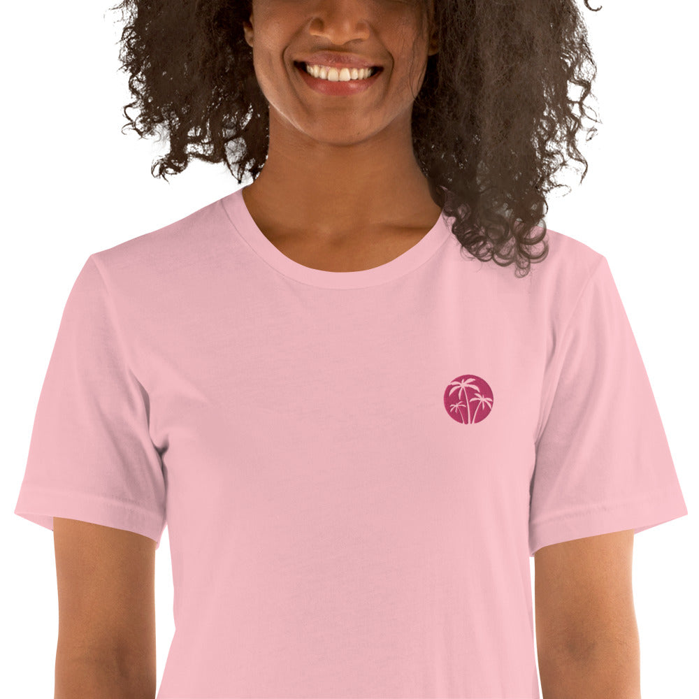 Three Palms Embroidered Unisex T-Shirt