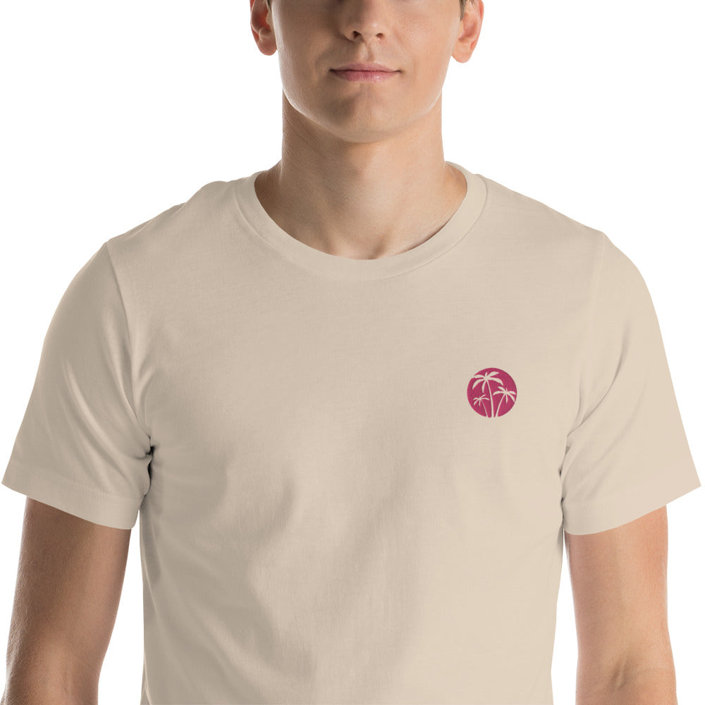 Three Palms Embroidered Unisex T-Shirt