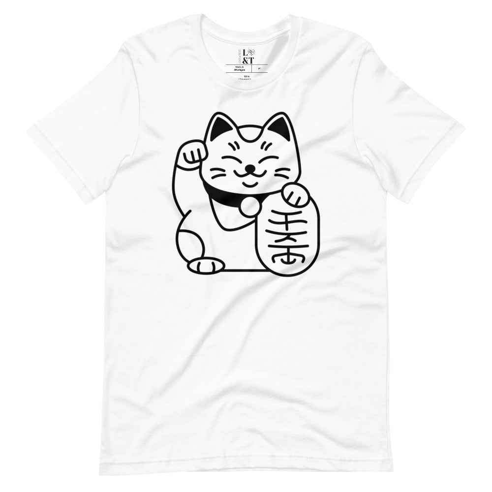 Lucky Cat Short Sleeve Unisex T-shirt