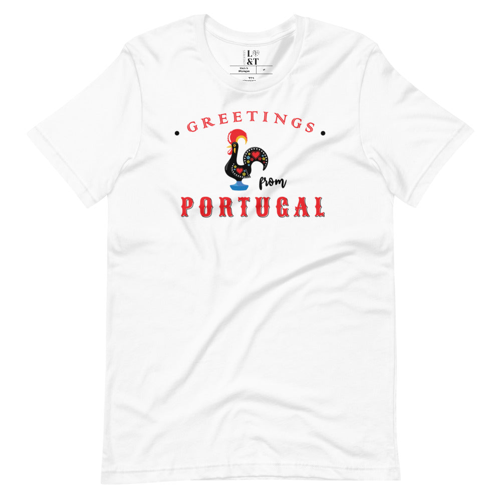 Greetings From Portugal Short Sleeve Unisex T-Shirt