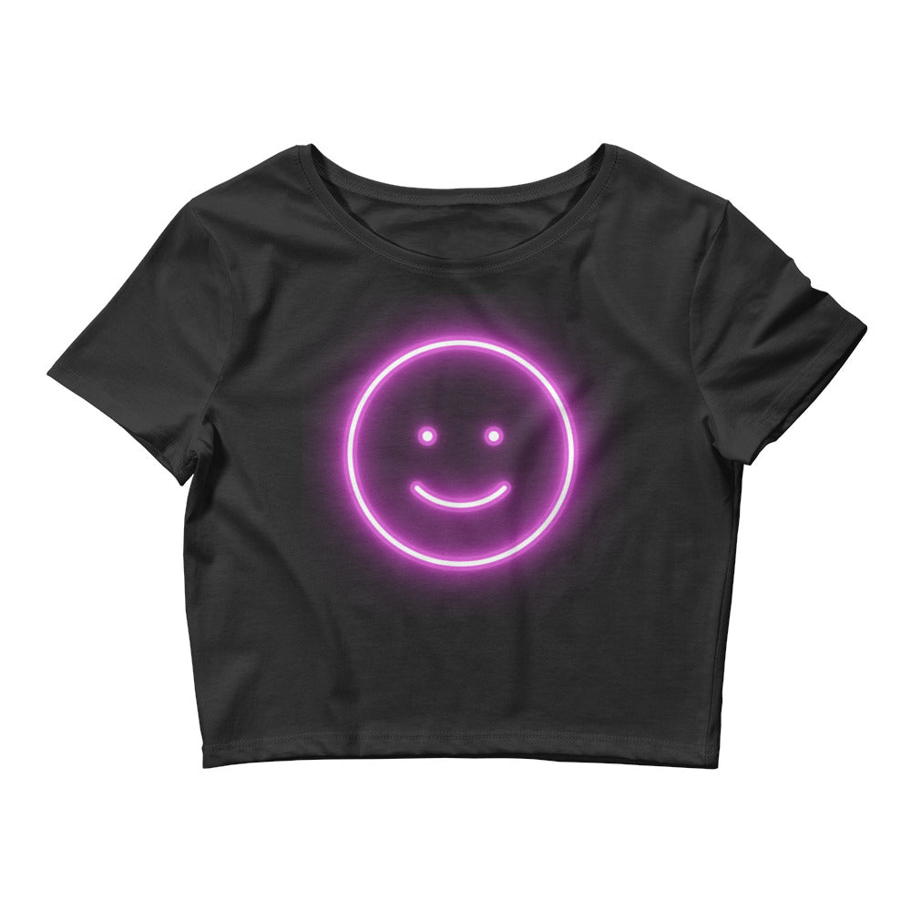 Smiley Face Women’s Crop Tee