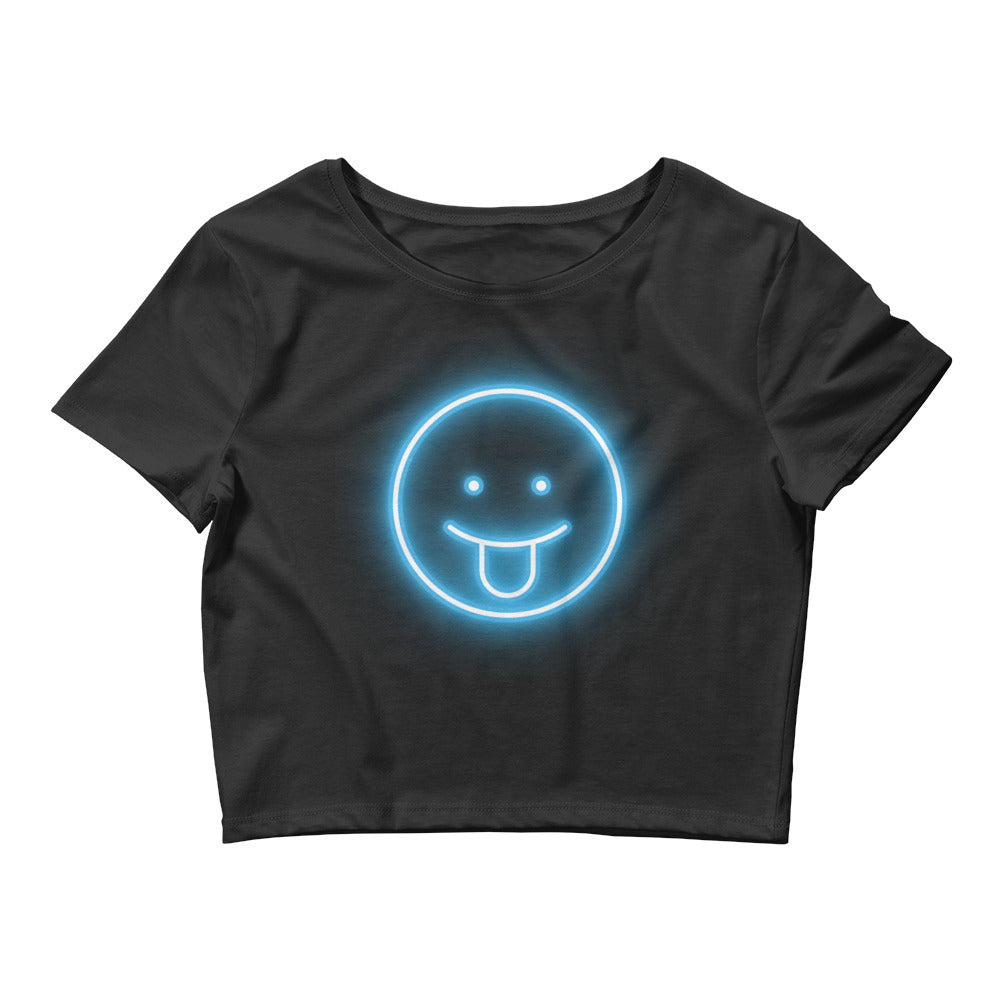 Smiley Face Women’s Crop Tee