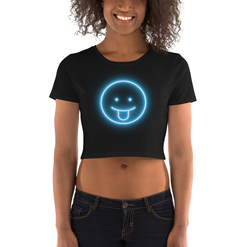 Smiley Face Women’s Crop Tee