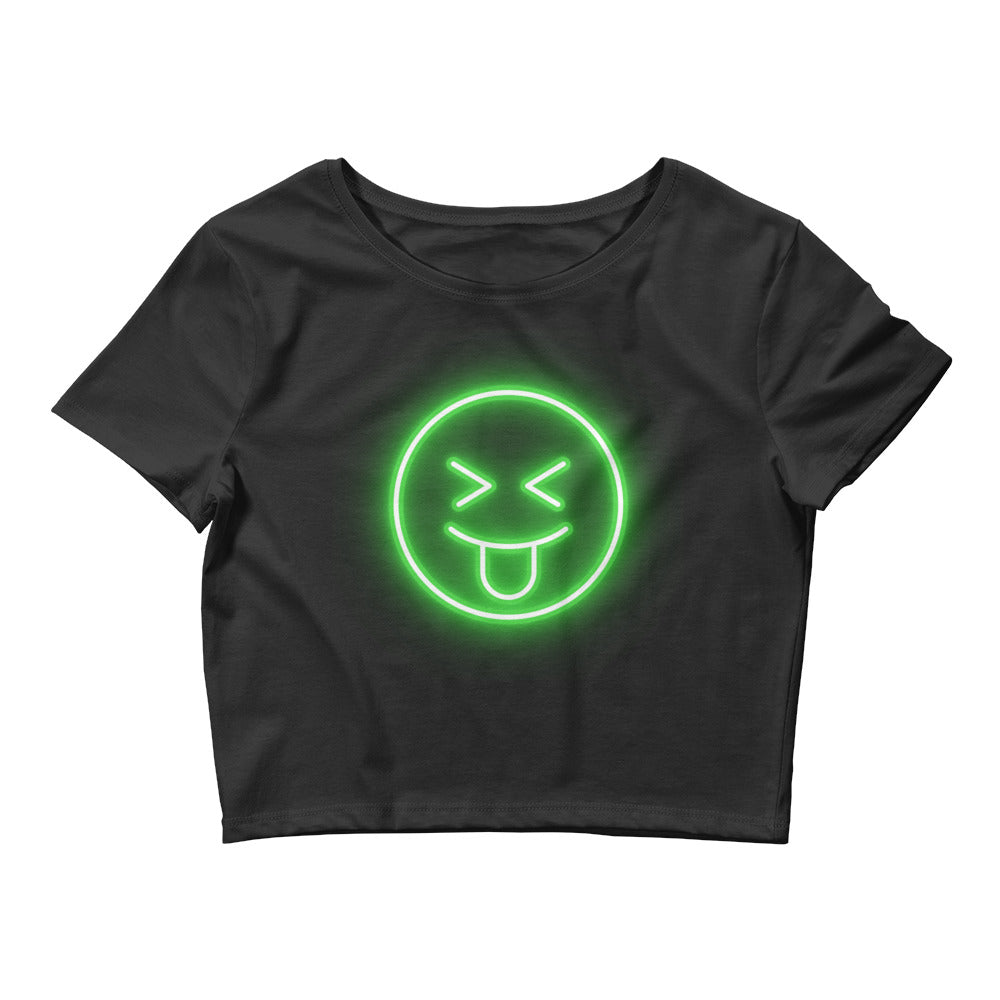 Smiley Face Women’s Crop Tee