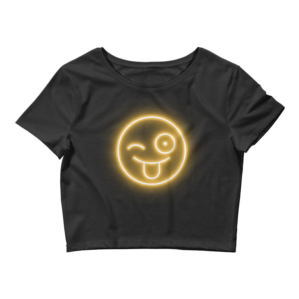 Smiley Face Women’s Crop Tee