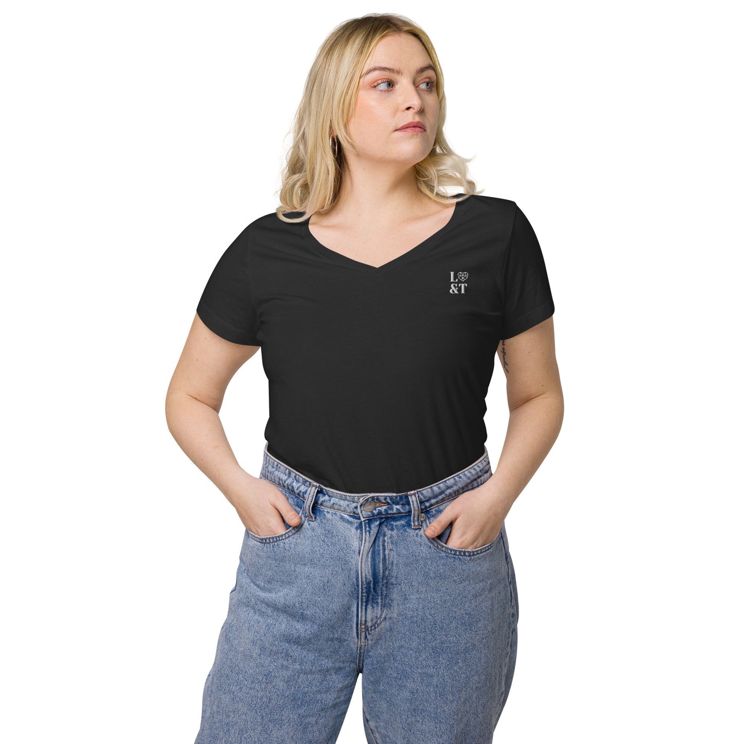 L&T's Women’s Fitted V-Neck T-Shirt