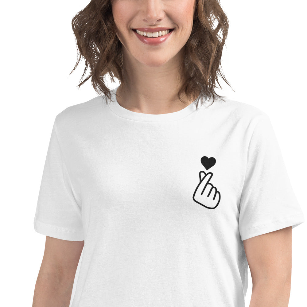 Embroidered Love Women's Relaxed T-Shirt