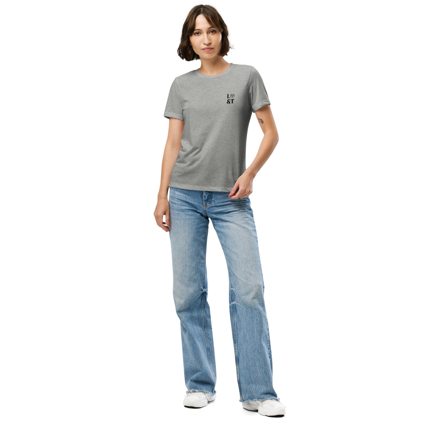 L&T Embroidered Logo Women’s Relaxed Tri-Blend T-Shirt