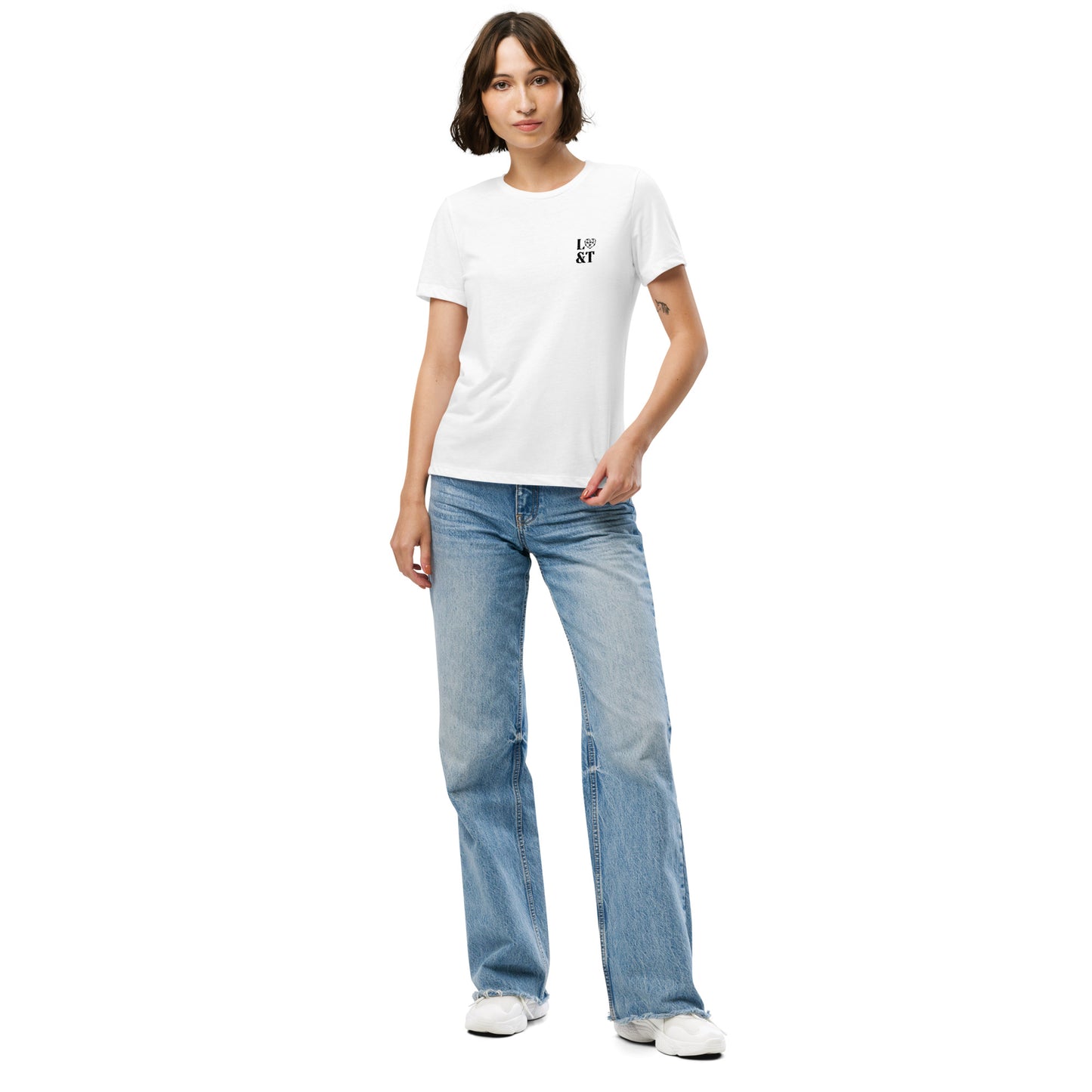 L&T Embroidered Logo Women’s Relaxed Tri-Blend T-Shirt
