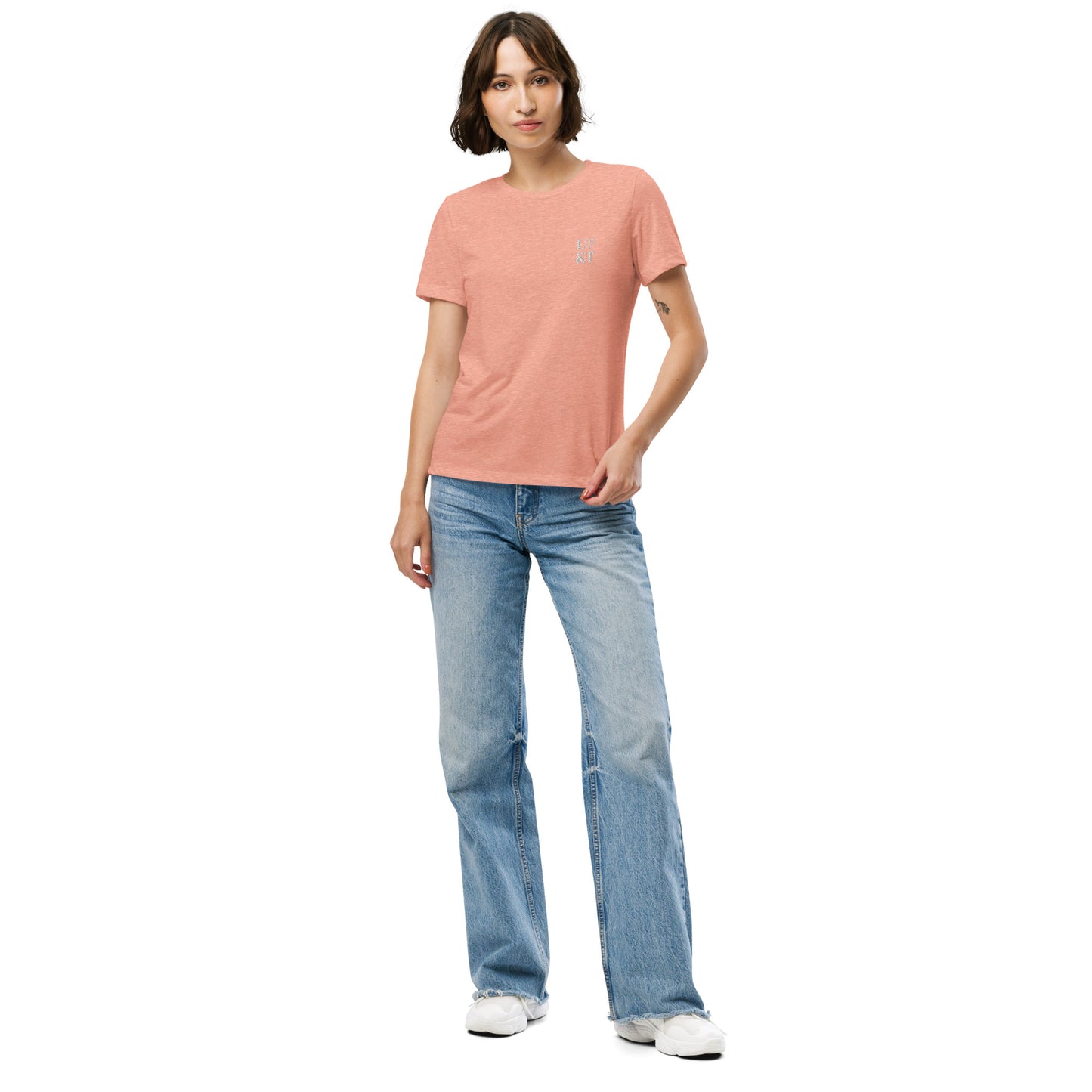 L&T Embroidered Logo Women’s Relaxed Tri-Blend T-Shirt