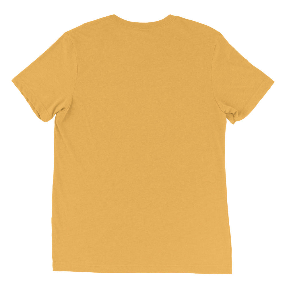 Soft-Round-Neck-Unisex-T-Shirt, The tri-blend fabric creates a vintage, fitted look. And extreme durability makes this t-shirt withstand repeated washings and still remain super comfortable.