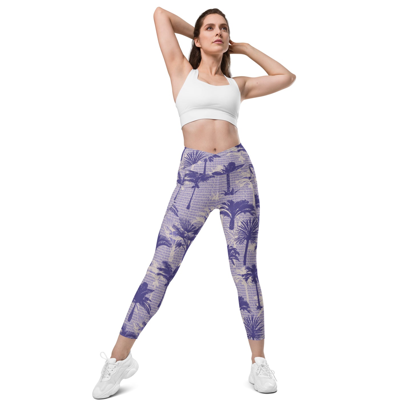Palm Crossover Leggings With Ppockets