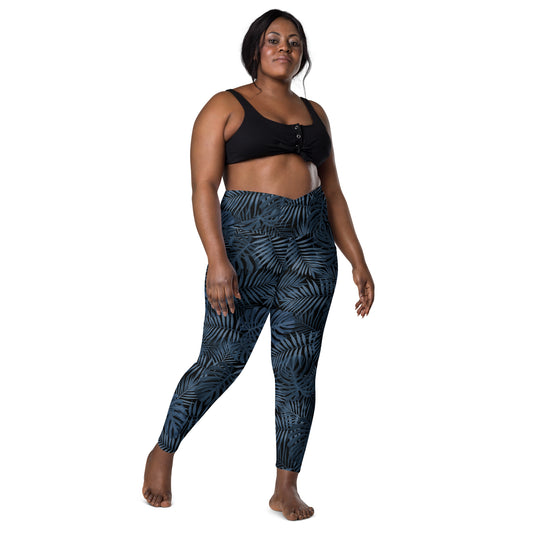 Palm Crossover Leggings With Pockets