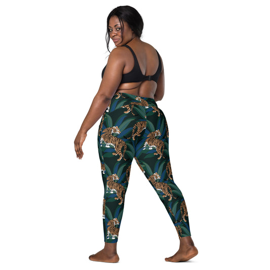 Tropic Tiger Crossover Leggings With Pockets