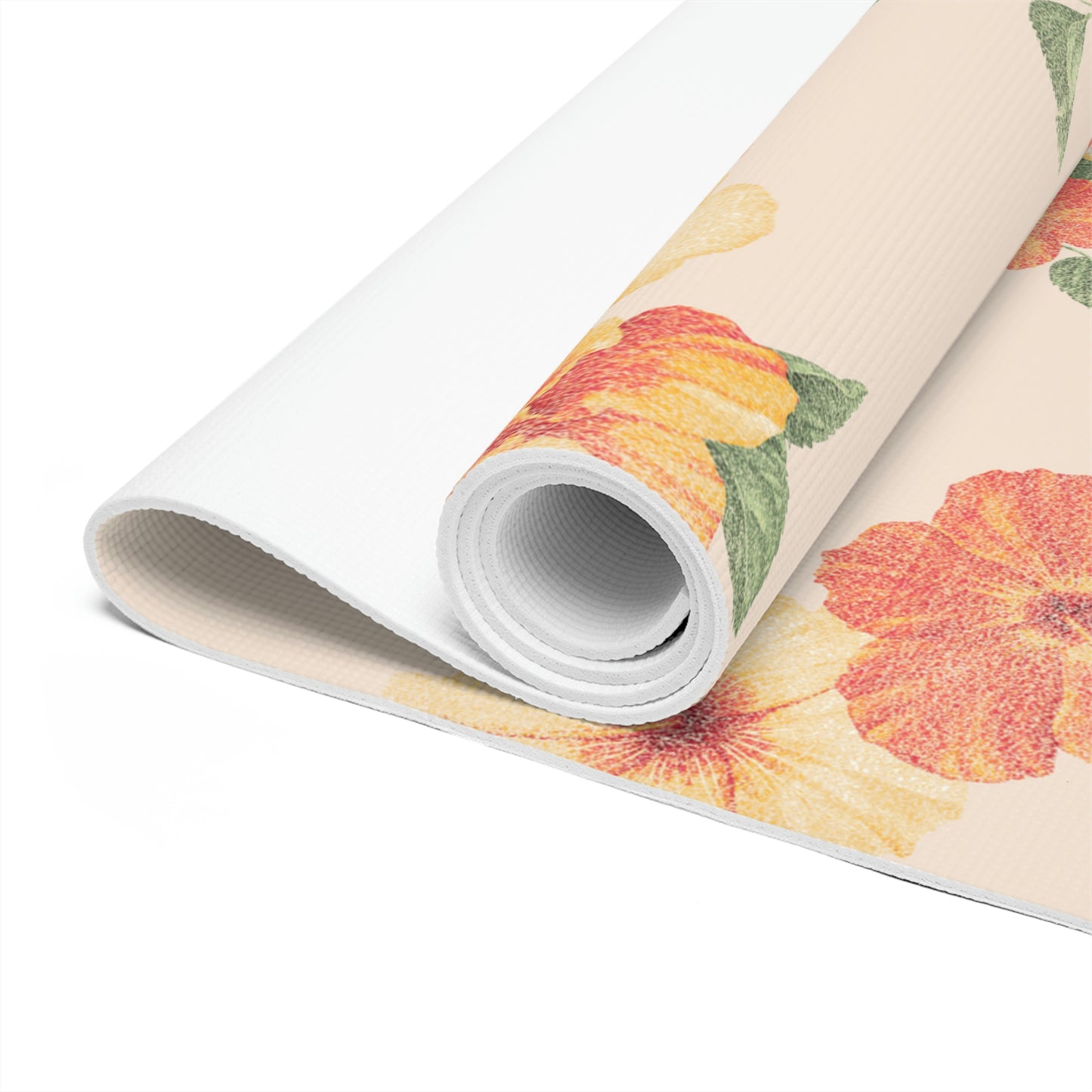 Hibiscus Printed Foam Yoga Mat
