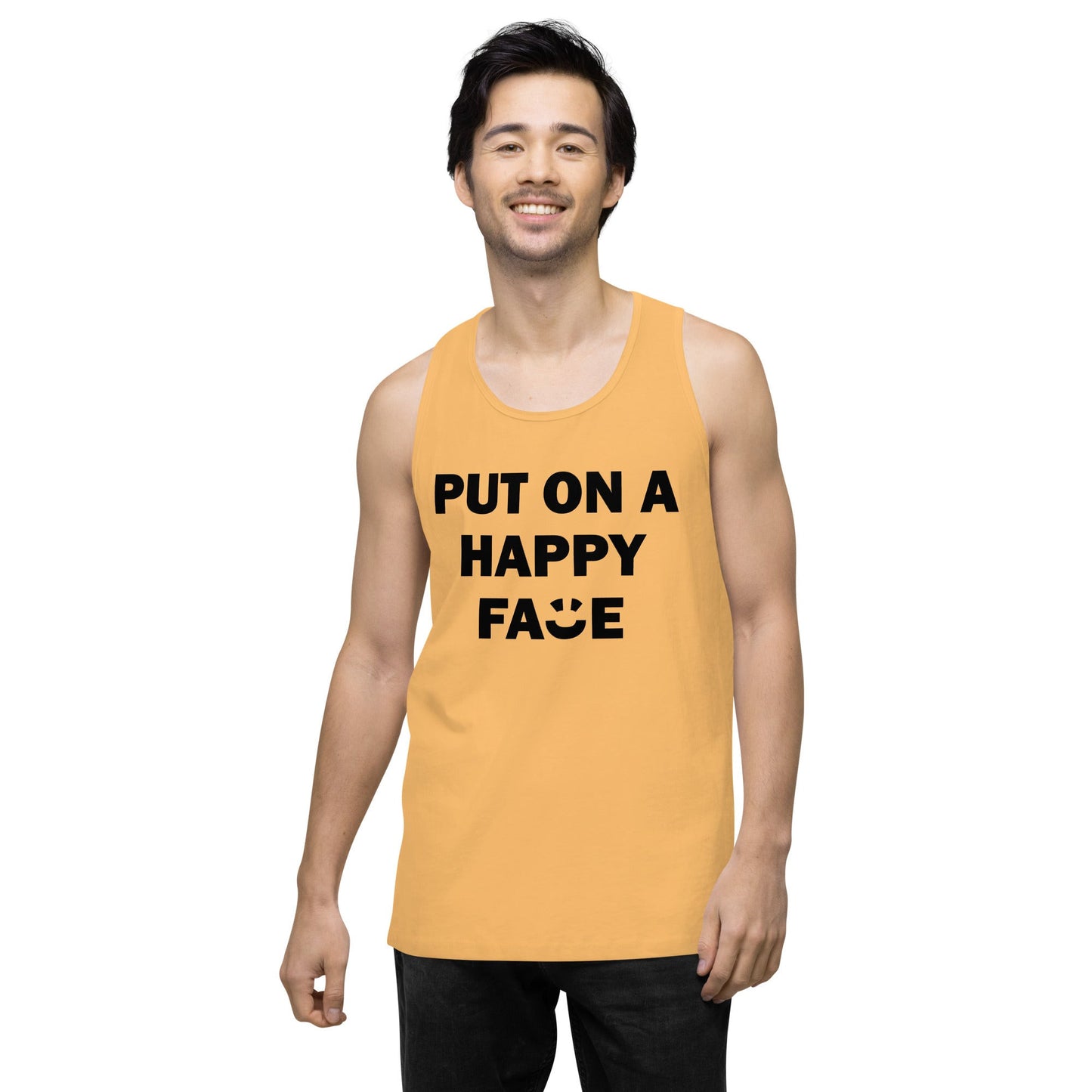 Put On A Happy Face Premium Tank Top - Love&Tees