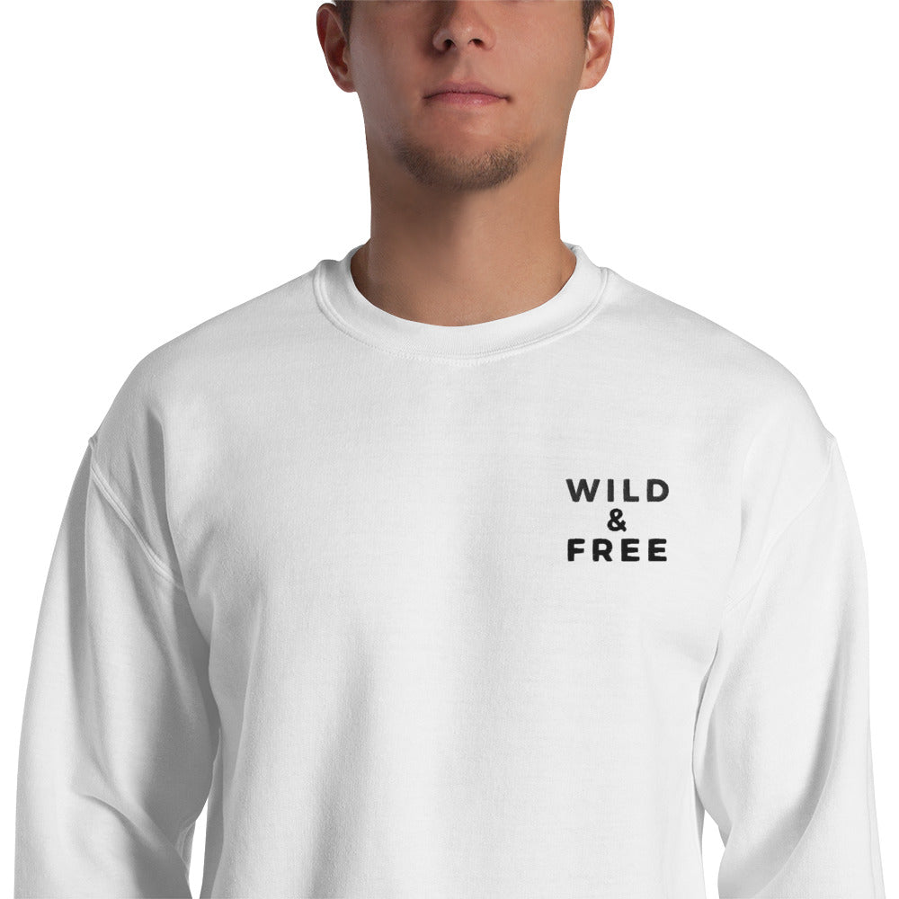 Wild & Free Embroidered Unisex Sweatshirt