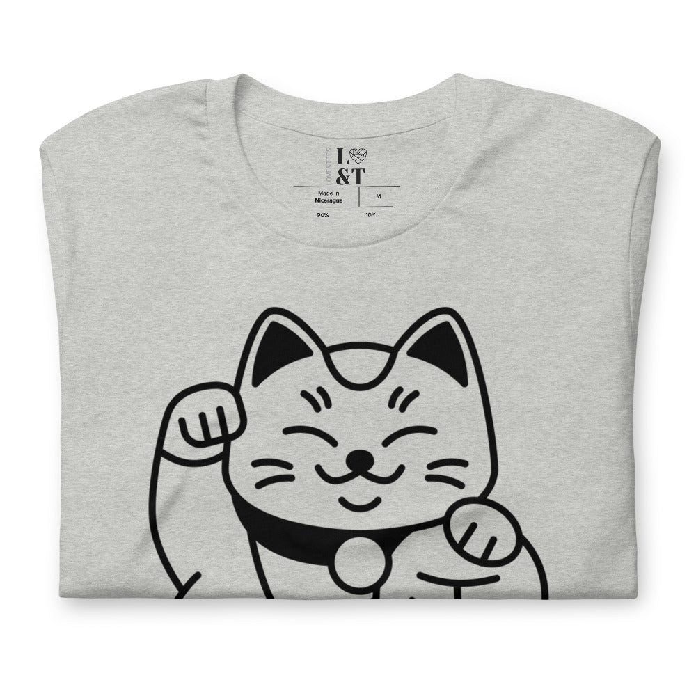 Lucky Cat Short Sleeve Unisex T-shirt