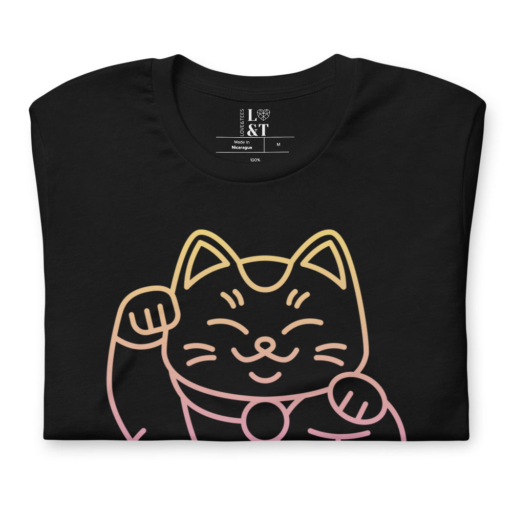 Lucky Cat Short Sleeve Unisex T-Shirt