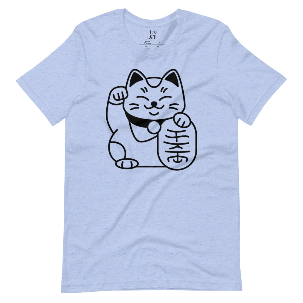 Lucky Cat Short Sleeve Unisex T-shirt