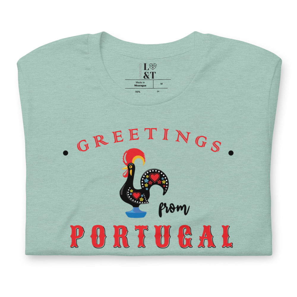 Greetings From Portugal Short Sleeve Unisex T-Shirt