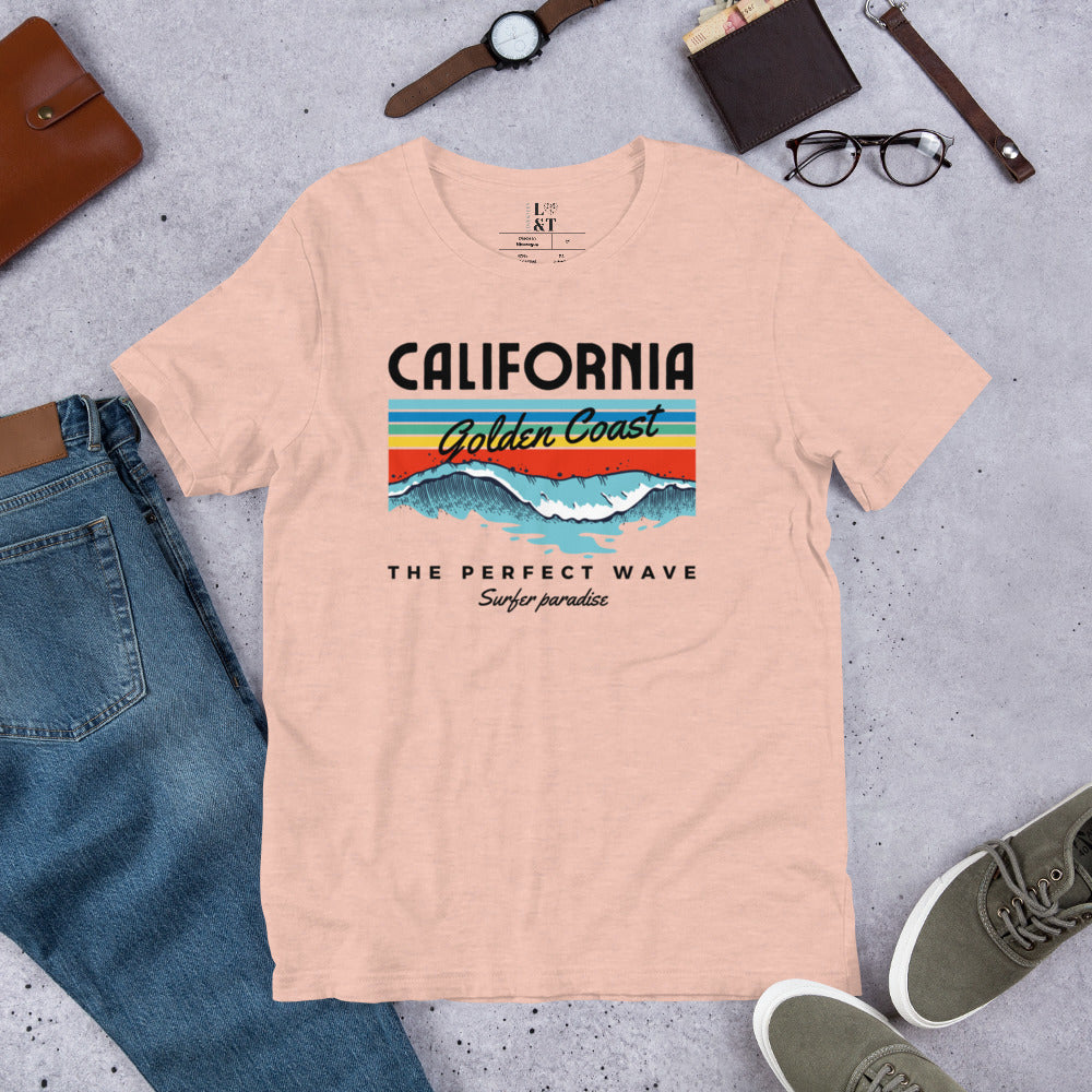 California Golden Coast Short Sleeve Unisex T-Shirt