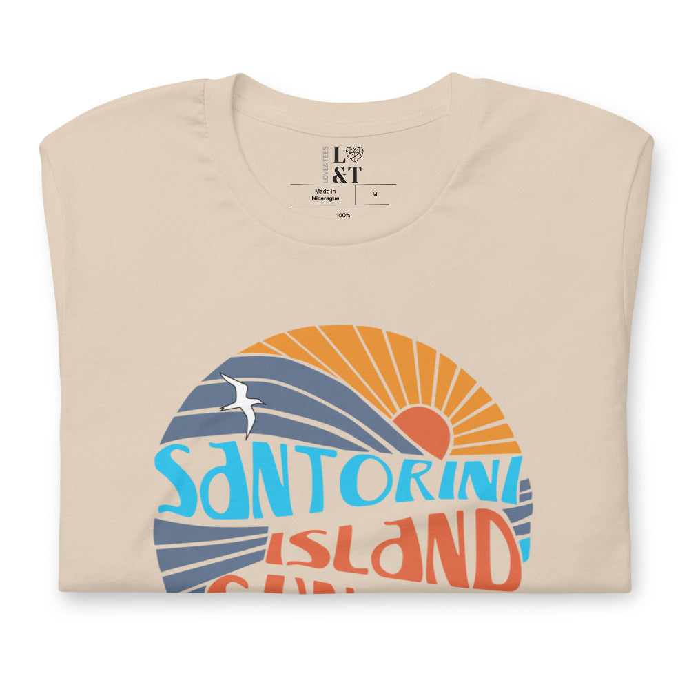 Santorini Island Sunset Short Sleeve Unisex T-Shirt