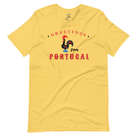 Greetings From Portugal Short Sleeve Unisex T-Shirt