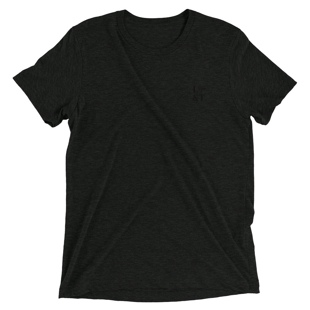 L&T Short Sleeve Tri Blend Embroidered Logo T-Shirt