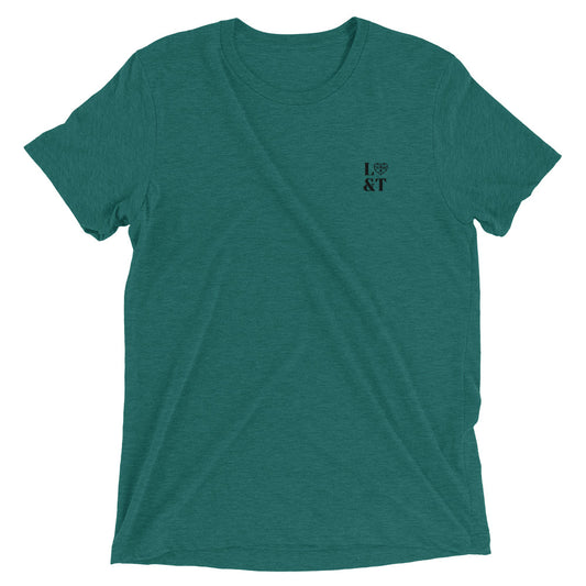 L&T Short Sleeve Tri-Blend Embroidered Logo T-Shirt