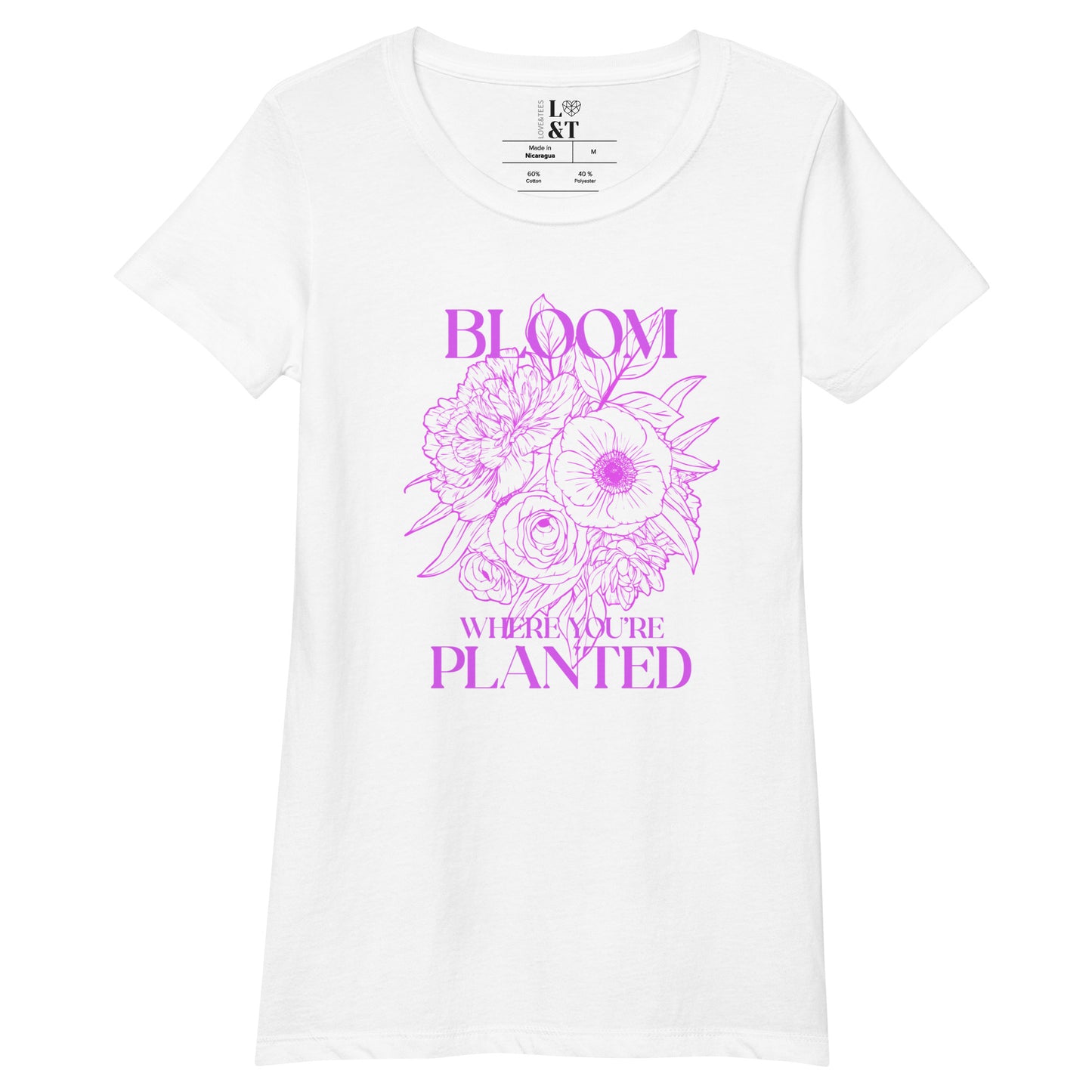 Bloom Where You're Planted Women’s Fitted T-Shirt
