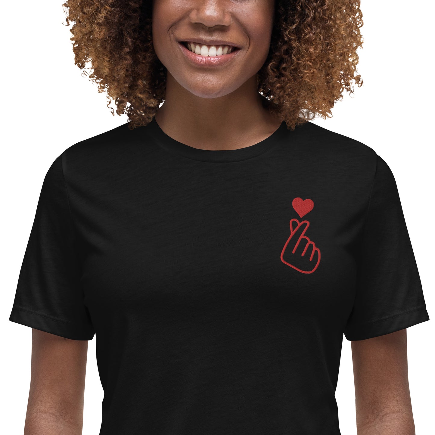 Embroidered Love Women's Relaxed T-Shirt